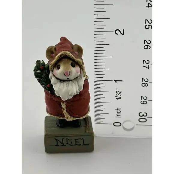 Wee Forest Folk Father Chris-Mouse 1989 AP M-146 Mouse Santa Figurine Retired